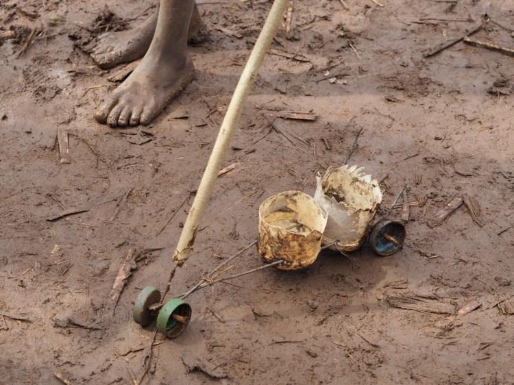 A really typical toy made by a small Konso boy - so simple and yet creates hours of muddy fun!