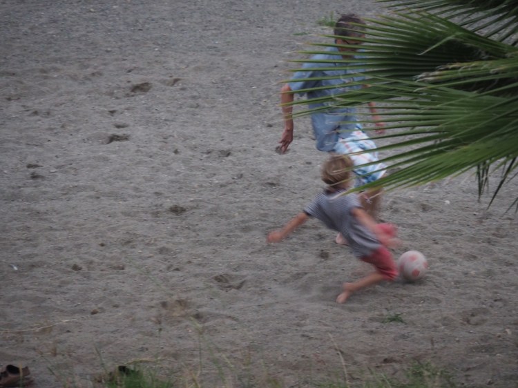 Footie &nbsp;on the beach