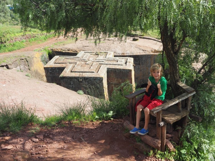 There are 11 of these extraordinary churches here in Lalibela - it &nbsp;has been sculpted out of the rock and lies 100 feet underground.