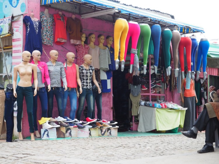 Whenever we saw these bottoms we knew we were almost back to our guesthouse! There are THOUSANDS of these mannequins in Addis.