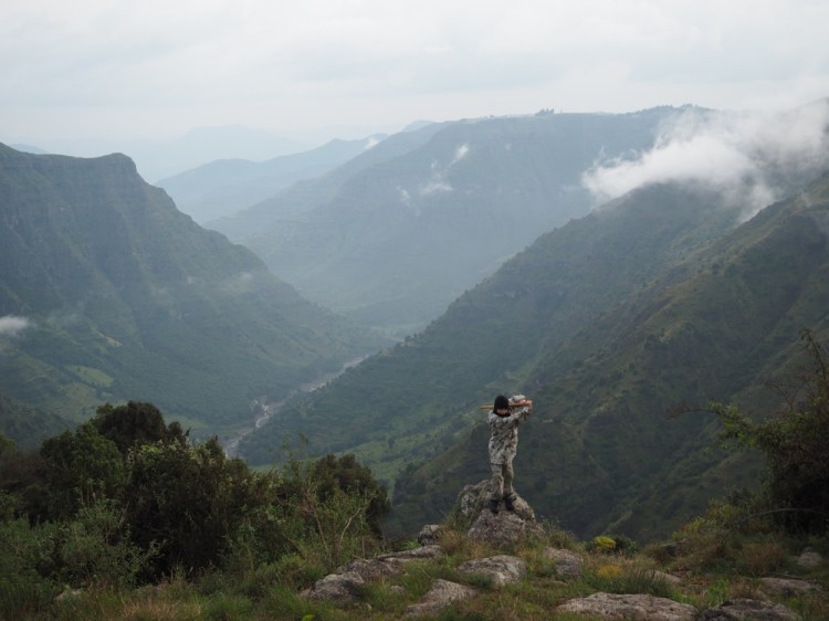 The view one way down the valley (with Ninja warrior)
