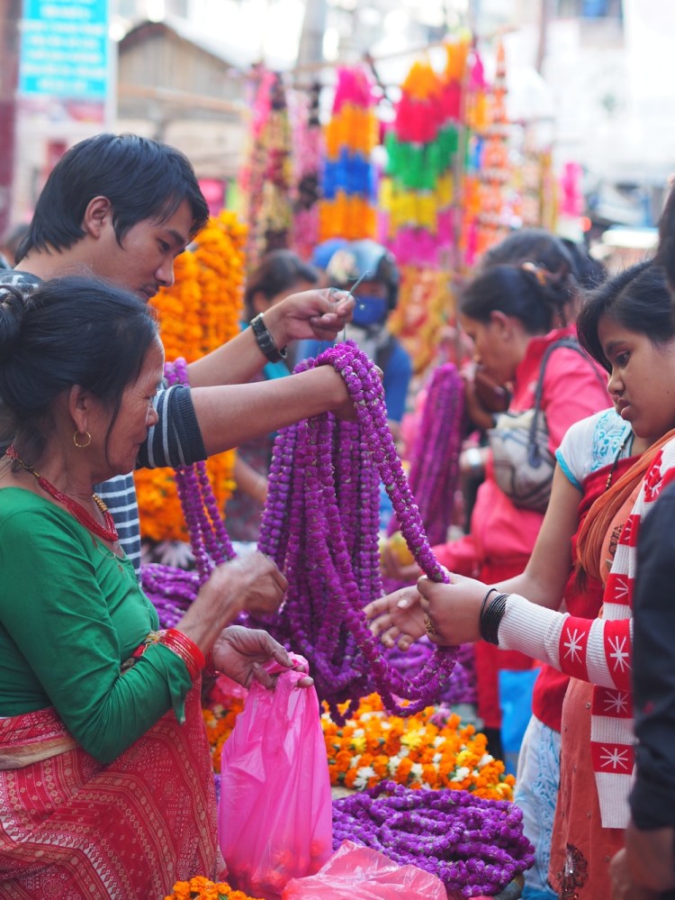 Flowers are on sales everywhere for the Diwali celebrations