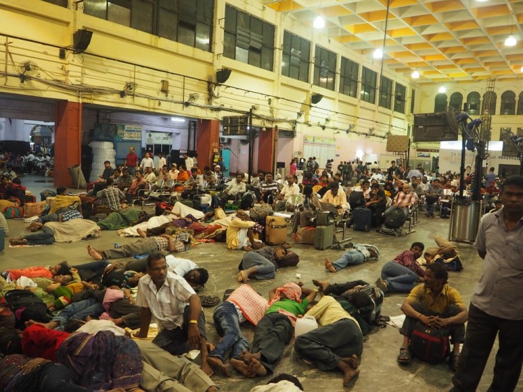 All the world is asleep at Chennai Stsion&nbsp;