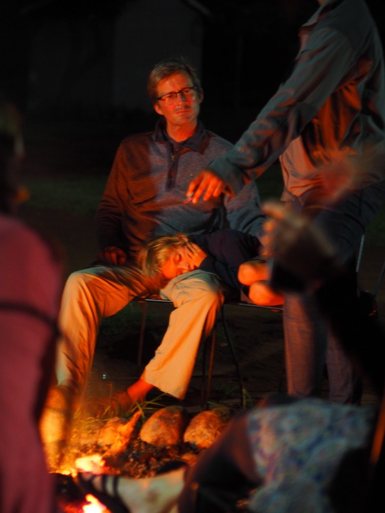 evening chats around the bonfire