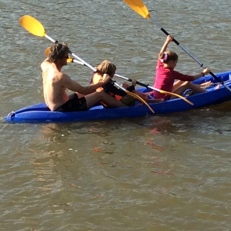 Kayaking at champa lodge with daddy
