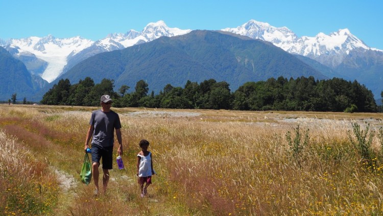 The view back to Fox Glacier - now we can really see how glaciers carve out mountain valleys!