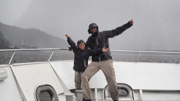 On a very wet rainy atmospheric in Milford Dound  