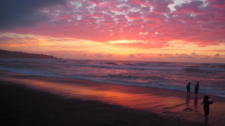 An incredible sunset at our campsite