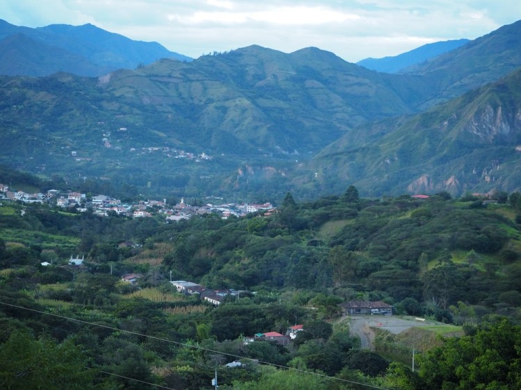 The view from Izycaluma- Vilcabamba down in the valley