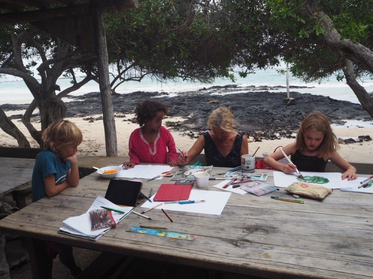 Hanging out in the back yard of the Galeta