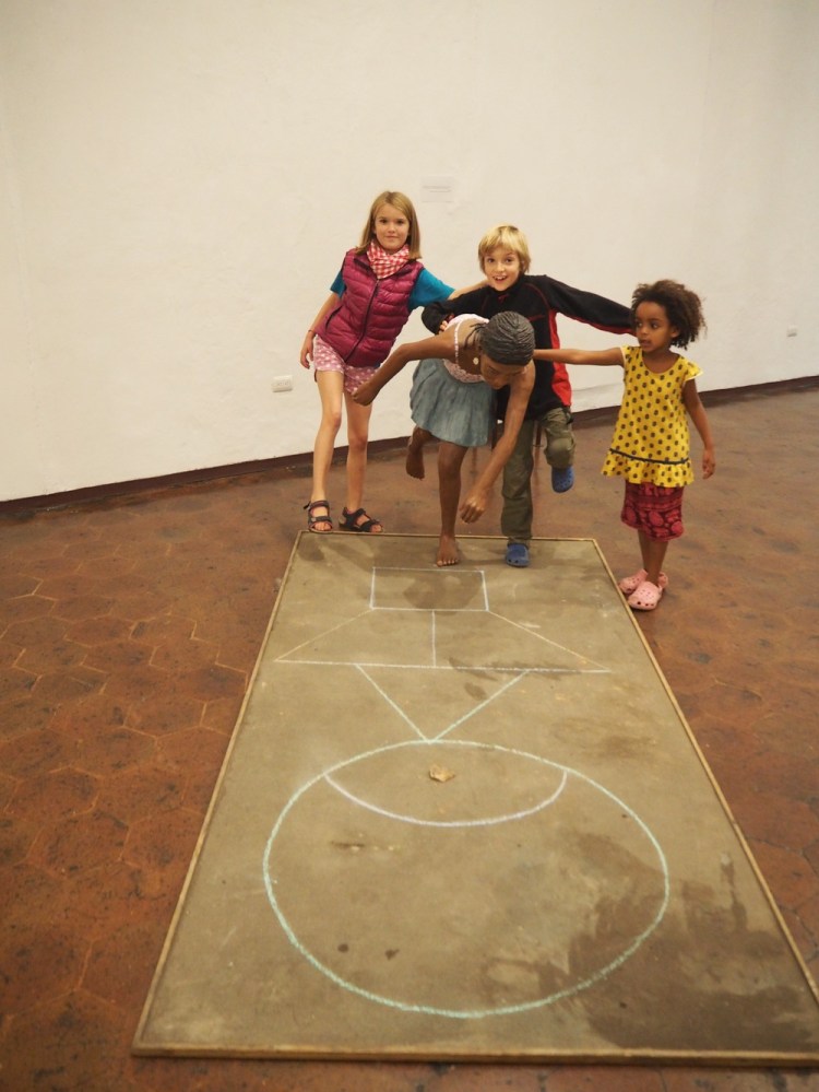 When we went to the Modern Museum. There were loads of figures &nbsp; Including a man on a real Hammok on the radio&nbsp;