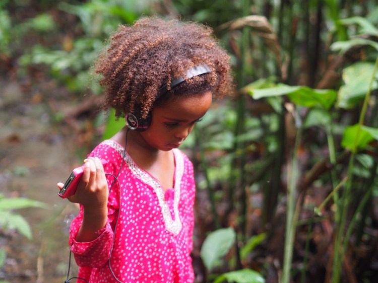 Millie, enjoying our educational jungle walk!