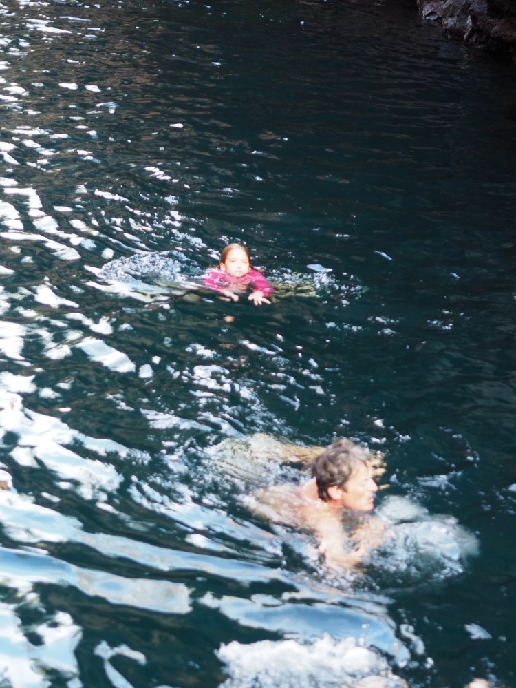 Me and daddy swimming in Las Grietas