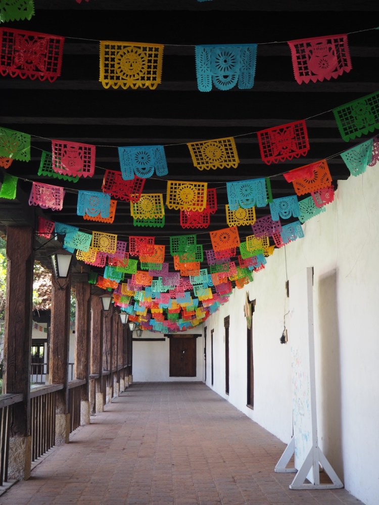 The local cultural centre. Where prayer flags are instantly reminiscent of Nepal. Papel picado, is instantly Mexico to me  