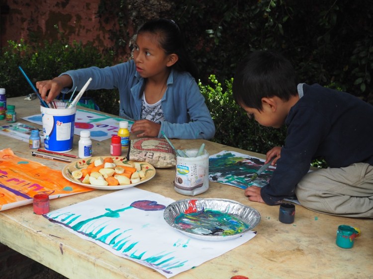 Marta looks after The house. Her grandchildren come and play with the children