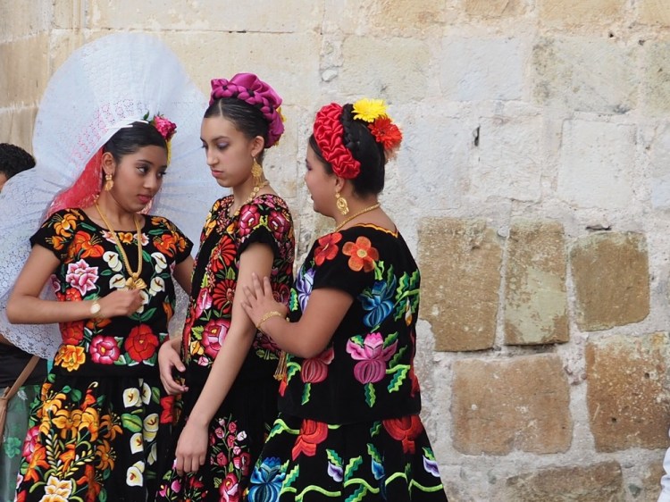 The girls are all ready  